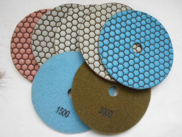 7inch Diamond Flexible Dry polishing Pads
